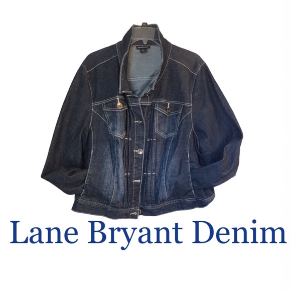 28W Lane Bryant Denim Jacket with Stretch - Picture 9 of 17